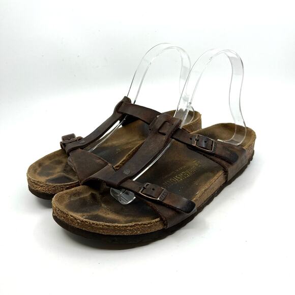 Birkenstock Larisa Brown Leather Sandals Women's 9 US - Picture 1 of 9
